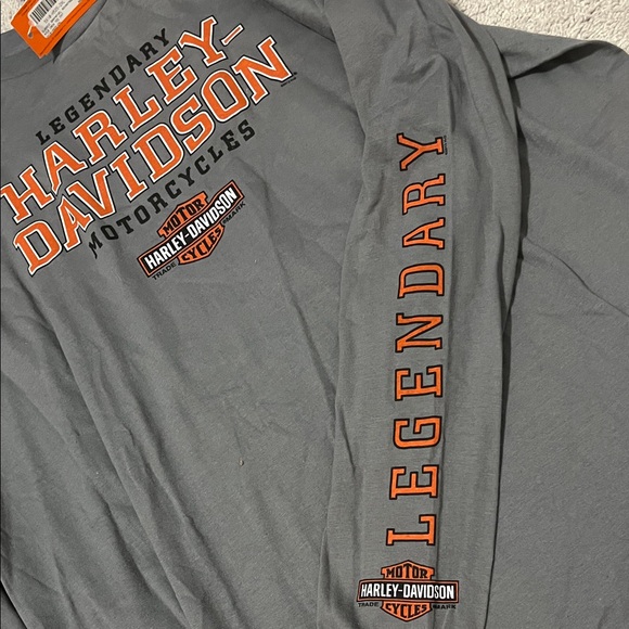 Harley-Davidson Mackinac Island Gray Long Sleeve with Orange Accents - Picture 3 of 4